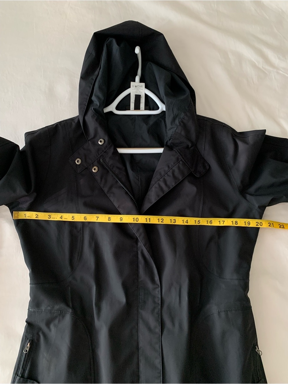 Patagonia Black Hooded Trench Coat - Picture 6 of 16